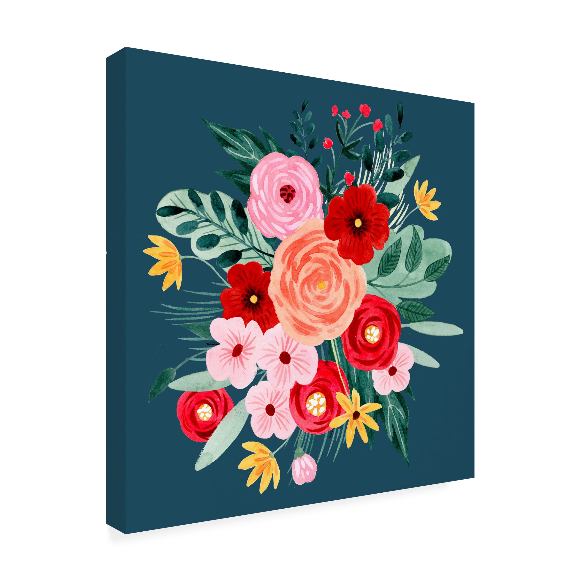 Grace Popp 'Sweet Hearts Bouquet II' Canvas Art