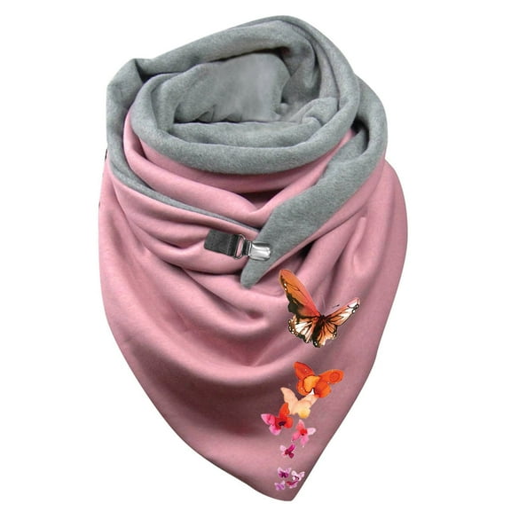 Scarf for Women Scarf Warm Cotton Print Button Fashion Soft Wrap Scarve Shawls Scarf
