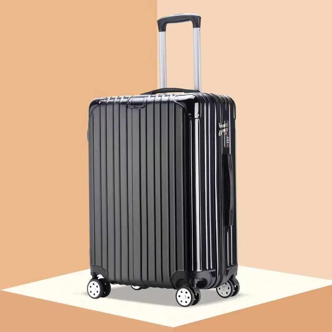 Oumilen Hardside CarryOn Spinner Luggage with Lock, Ebony Black 28