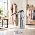Waterfall Fixture Display Sleek Chrome Spiral Clothing Rack - 29-Ball Waterfall Garment Display ...