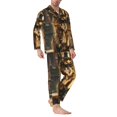 thumbnail image 2 of Lsque Western Cowboy Golden Retriever Pattern Long Sleeve Pajama Set for Men - Soft 2-Piece Sleepwear and Loungewear Set with Pockets, Comfy Nightwear-XX-Large, 2 of 7