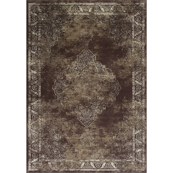 Allstar Rugs Brown Persian Rectangular Accent Rug