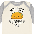 thumbnail image 4 of Inktastic My Titi Loves Me with Taco Illustration Boys or Girls Long Sleeve Baby Bodysuit, 4 of 5