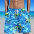 thumbnail image 2 of ZCFZJW Men's Swim Trunks Quick Dry 3D Ocean Marine Printed Beach Board Shorts with Pockets Casual Big and Tall Lightweight Drawstring Elastic Waist Cool Bathing Suits Sky Blue S, 2 of 5