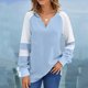 thumbnail image 1 of Ichuanyi liquidación color mujer-cuello en v choque causal tops tops blusa suelta ICHUANYI WER202308183075, 1 of 9