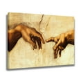 thumbnail image 2 of Creation of Adam Hand of God Religion Canvas Poster Bedroom Decor Sports Landscape Office Room Decor Gift,Frame-style,24x36inch(60x90cm), 2 of 8