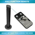 thumbnail image 2 of Comfort Zone 40" Tower Fan with Remote Control, 15H Timer, Black, 2 of 9