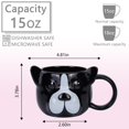 thumbnail image 2 of Taza de cerámica ToCooto, 14 oz, diseño de perro, apta para lavavajillas, 2 of 8
