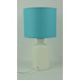 thumbnail image 2 of White and Blue Ceramic Swimming Mermaid Table Lamp with Fabric Shade, 2 of 4