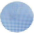 thumbnail image 2 of Aminojy Round Fitted Tablecloth - Waterproof Vinyl with Flannel Backing, Elastic Edge Gingham Check for Indoor Outdoor Dining Tables (Blue/White), 2 of 7