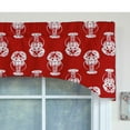 thumbnail image 3 of RLF Home Claws Arch 100% Cotton with Fully Lined 3" Rod Pocket Valnance for Windows 50" x 17" Red, 3 of 5
