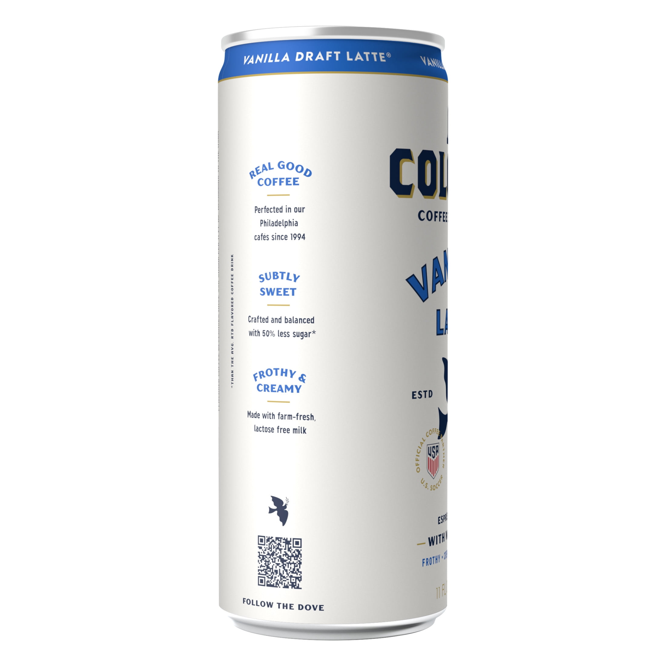 La Colombe Vanilla Draft Latte Cold Brew Ready-to-Drink Coffee, 11 fl oz, Can