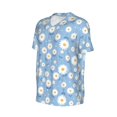 thumbnail image 2 of Rocae Daisies Flowers for Breathable Men's Baseball T-Shirt Fashionable Casual Baseball Jersey, Moisture-wicking Sportswear X-Large, 2 of 9