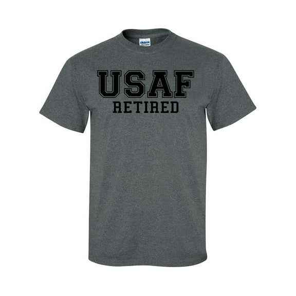 USAF Retired BLACK logo Short Sleeve T-Shirt