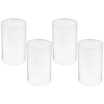 ULTNICE Candle Holder Clear Simple and Chic Transparent High Borosilicate Glass 4Pcs