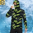 thumbnail image 2 of Men's Sun Defense Shirts，Summer Sun Protection Hoodie with Mask UPF 50+ Long Sleeve Uv Spf T-Shirts Rash Guard UPF 50+ Fishing Shirts with Thumb Holes Going Out Fishing Golf Gym Clothes, 2 of 6