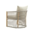 thumbnail image 6 of Tcbosik Aluminum Lounge Chair, Outdoor Armchair with Cushion and Rope-Weave Design, Single Sofa Chair for Deck, Yard, Garden, Beige & Natural, 6 of 8