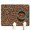 Leopard Pr, variant on Indian Tribal Pet Feeding Mat - Retro Paisley Floral Dog Food Mat - Waterproof and Non-Slip Design for Messy Eaters