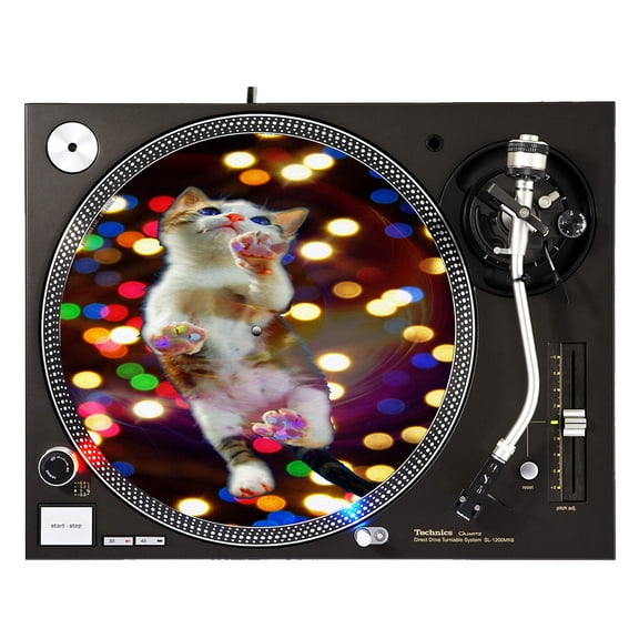 KuzmarK™ 12" DJ Turntable Slipmat - Cat Painting