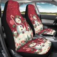 thumbnail image 4 of POLERO Car Seat Covers Front Set Cars Interior, Elastic Vehicle Seat Covers Truck Breathable, Snowman, 4 of 9