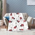 thumbnail image 2 of Ladybug Cute Ladybird Throw Blanket Super Soft Warm Bed Blankets for Couch Bedroom Sofa Office Car, All Season Cozy Flannel Plush Blanket for Girls Boys Adults, 60"X50", 2 of 6