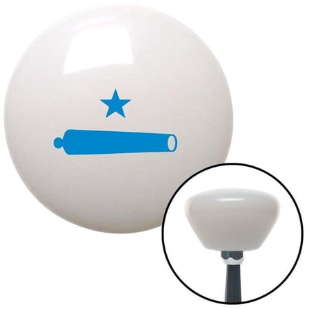 American Shifter Blue Come & Take It White Retro Shift Knob with M16 x 1.5 Insert Shifter Auto Brody