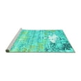 thumbnail image 2 of Ahgly Company Machine Washable Indoor Rectangle Oriental Turquoise Blue Industrial Area Rugs, 5' x 8', 2 of 4