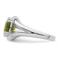 thumbnail image 3 of Auriga 925 Sterling Silver Peridot Engagement Ring Size 9 for Women, 3 of 6