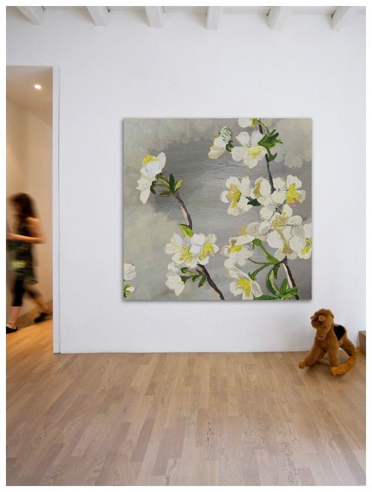 Marmont Hill "Silver Background" Painting Print on Canvas