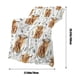 thumbnail image 3 of Manta Acogedora con Estampado de Vaca Jxy241130003 | Poliéster de Forro Polar Suave de 99 X 68 Cm | Elegante Manta Blanca con Detalles Florales para Sofá Cama y Picnic | Regalo Decorativo Cálido y Li, 3 of 6