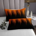 thumbnail image 3 of Gradient Bedspread Set Black Orange Ombre Abstract Bedding Set Twin,Retro Geometric Stripes Quilt Set,Boho Exotic Hippie Geometry Striped Coverlet Set Modern Room Decor, 3 of 3