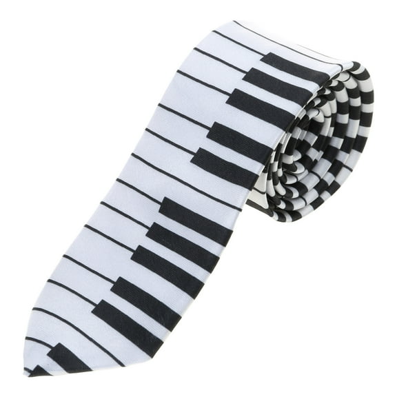 RUISINERY Men's Piano Keyboard Necktie Tie Skinny Music Tie