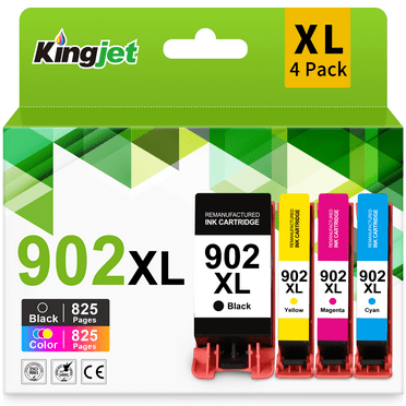 902 Ink Compatible for HP 902 Ink Cartridge for 902XL 902 HP Ink Cartridges (4 Pack)