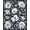 Gray, Pattern 1, variant on ODIKA 4'x6' Machine Washable Non-Slip Area Rug, Black and Floral Motif High Traffic Rug, Gray, 215159