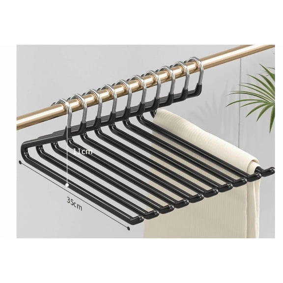 20pcs Goose-shaped trouser hanger for home use, non-marking trouser clips, non-slip dipped plastic hanger, wardrobe storage, clothes hanging.