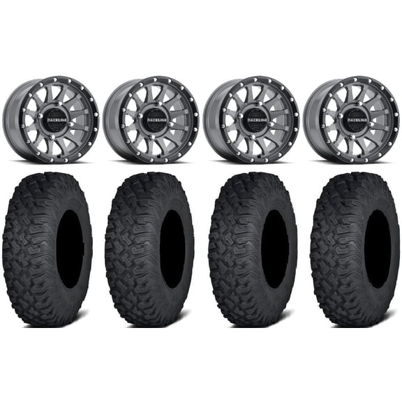 Raceline Trophy 15" Grey Wheels 33" Coyote Tires Polaris RZR XP 1000 / PRO XP / Ranger XP 900/1000
