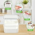 thumbnail image 2 of Koudindg Fruit Storage Containers for Fridge, 6 Pcs Produce Saver with Colander for Rinsing, Berry Containers Lettuce Keeper Refrigerator Organizers Airtight Food Storage with Lid, 2 of 9