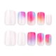 thumbnail image 5 of Uñas postizas Sunset Ombre con degradado rosa y naranja, cortas, cuadradas, reutilizables, de gel brillante., 5 of 5