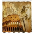 thumbnail image 2 of Ambesonne Retro Shower Curtain, Roman Empire Concept, 69"Wx84"L, Orange Brown, 2 of 2