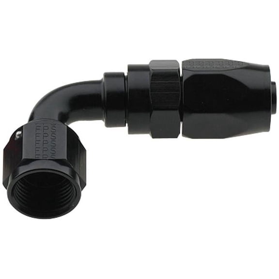 Fragola -4AN x 90 Degree Pro-Flow Hose End - Black