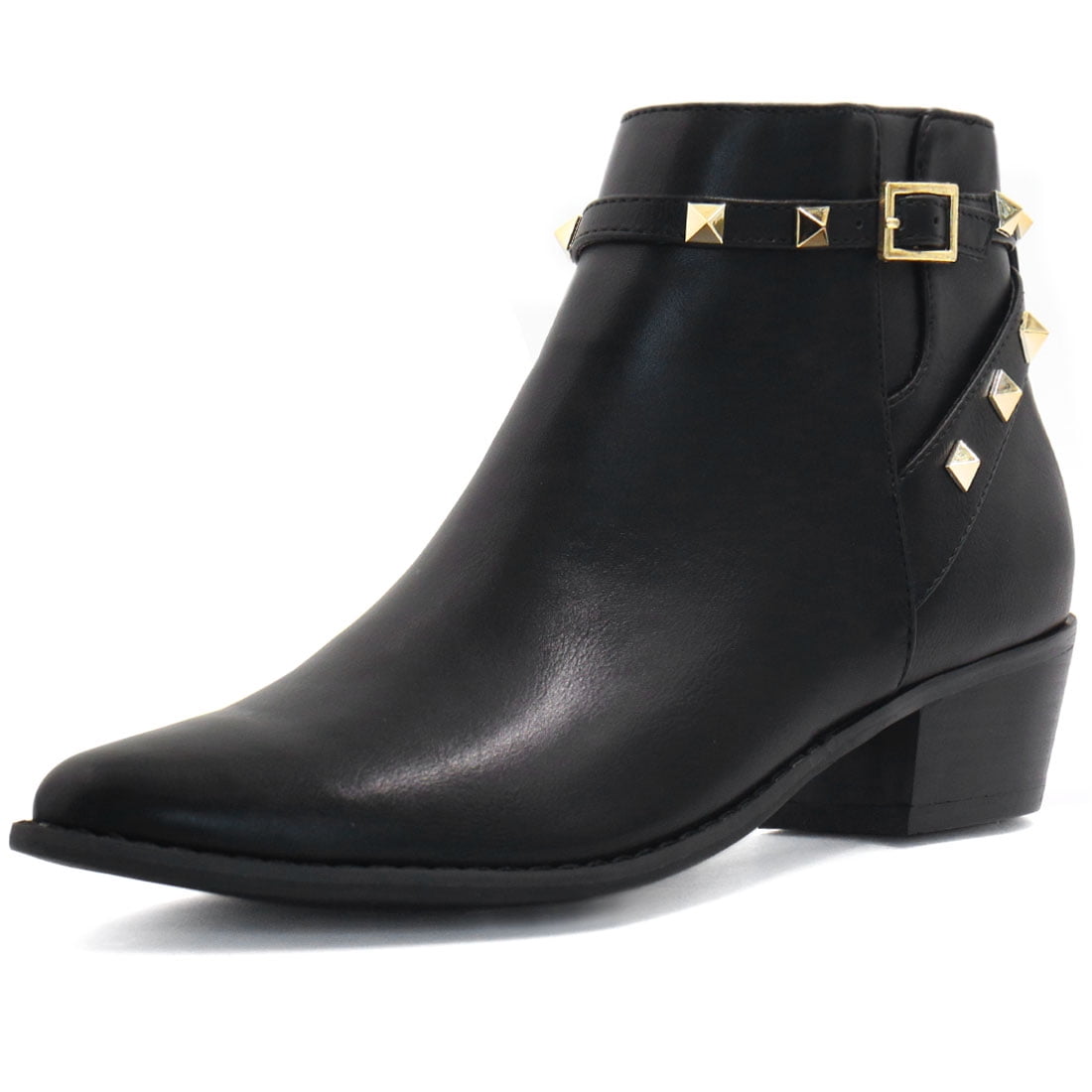 black bootie low heel