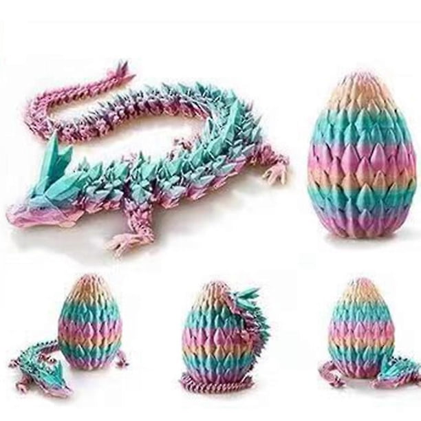 3D Printed Dragons Toys with Egg Durable Crafts Decorative Model for Office Car Home 26s