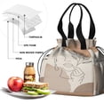 thumbnail image 4 of Boho Bohemian Art Drawstring Lunch Bag Women - Drawstring Lunch Bag Insulated for Work Office - Stain-Resistant Large Lunchbags for Women with Multi-Pockets, 4 of 6