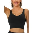 thumbnail image 1 of SOSTEN CHIC Sujetador Deportivo para Mujeres, Top de Yoga sin Aros y con Almohadillas, Soporte Medio, Color Negro, 1 of 4