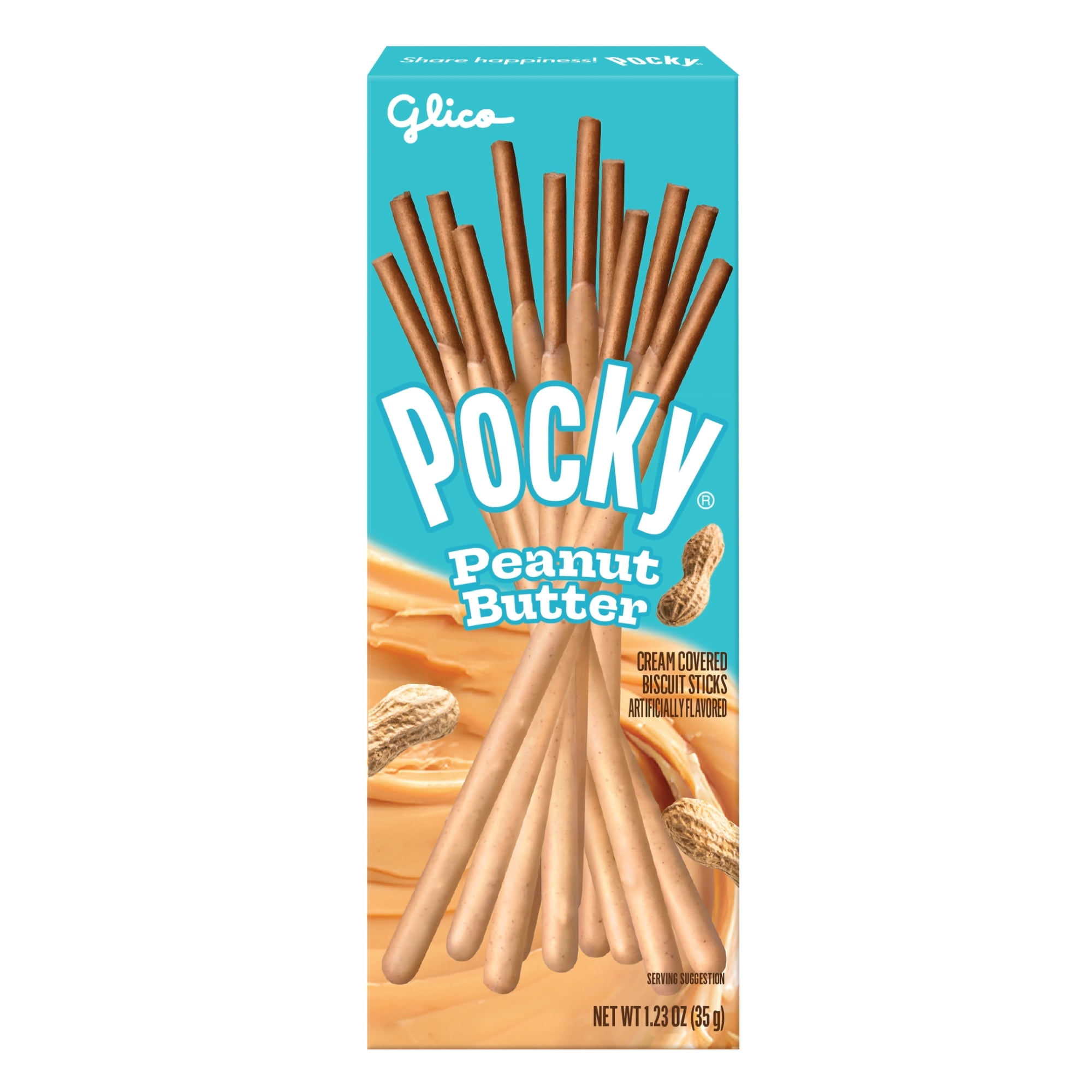 Glico Pocky Peanut Butter Cream Covered Biscit Sticks, 1.23 OZ