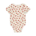 thumbnail image 6 of Rocae Cartoon Flat Mushrooms for Baby Cotton Short-Sleeve Bodysuits for Unisex Onesies Bodysuit-12 Months, 6 of 7