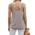 thumbnail image 4 of Uhndy Women's Button Down V Neck Camisoles Strappy Tank Tops Loose Casual Spaghetti Strap Shirts Sleeveless Blouses Khaki XXL, 4 of 6