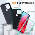 thumbnail image 4 of SaniMore for Motorola Moto G Play 2023 Case, 3-Layer Shock Absorbing Non-Slip Stripes [Soft Silicone Rubber] [Hard PC Bumper] Military Grade Shockproof Protective Cover for Moto G Play, Mint, 4 of 9