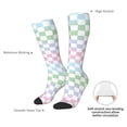 thumbnail image 4 of Balery Colorful Checkerboard Calcetines novedosos Calcetines deportivos Calcetines hasta la rodilla Calcetines de algodón Calcetines originales y geniales, 4 of 6