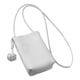 thumbnail image 3 of Bolso de hombro para teléfono celular de cuero sintético, mini billetera con correa para el hombro, bolso de mensajero para mujer, color blanco, 3 of 14